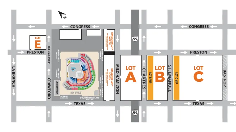 Daikin Park parking map Daikin Park parking map