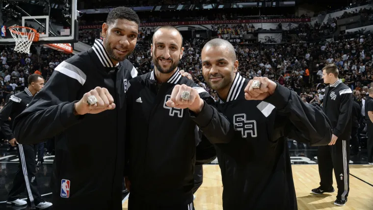 Tim Duncan, Manu Ginóbili y Tony Parker