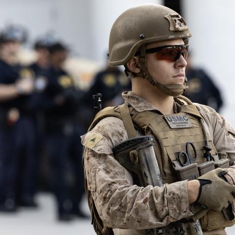 Marine’s mother takes on troop transport duties for family visits